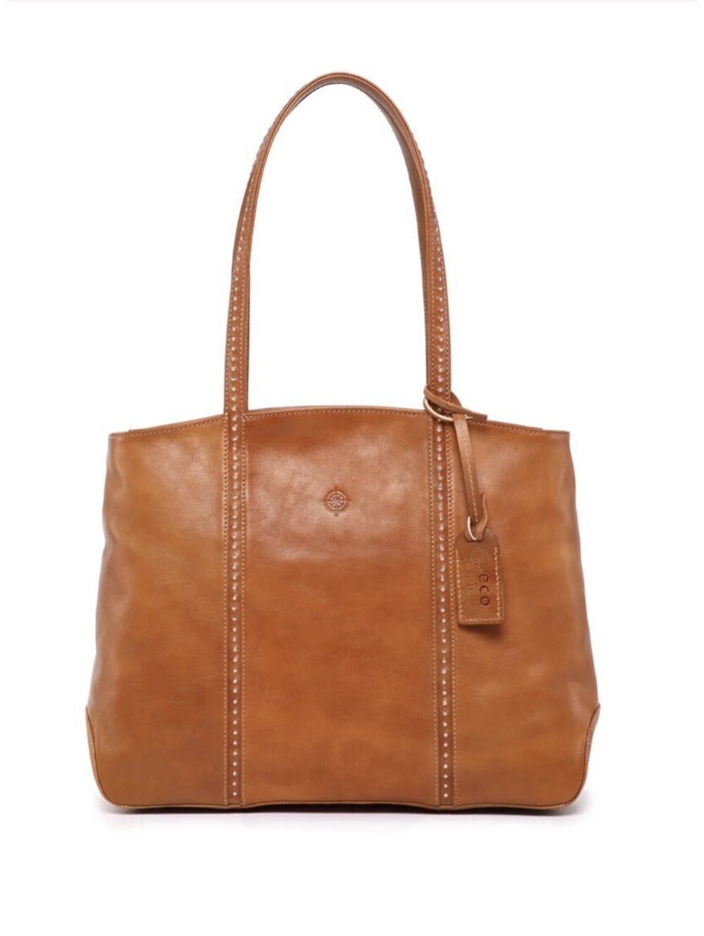 Old Trend Modern Vintage Dancing Bamboo Tote 100% Eco Genuine Leather Chestnut